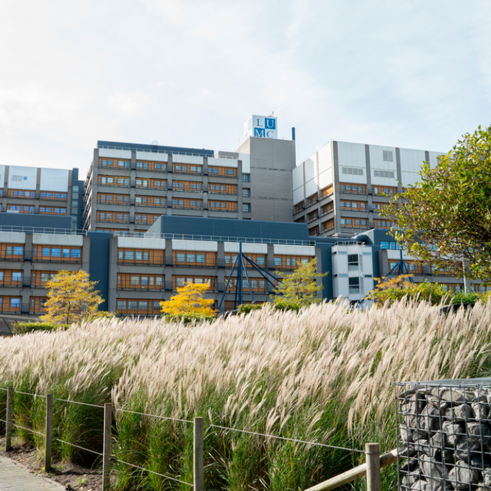 Vooraanzicht van het LUMC Vooraanzicht van het LUMC